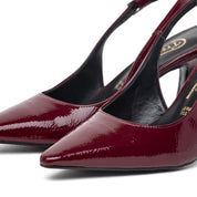 Slingback in naplak rosso bordeaux