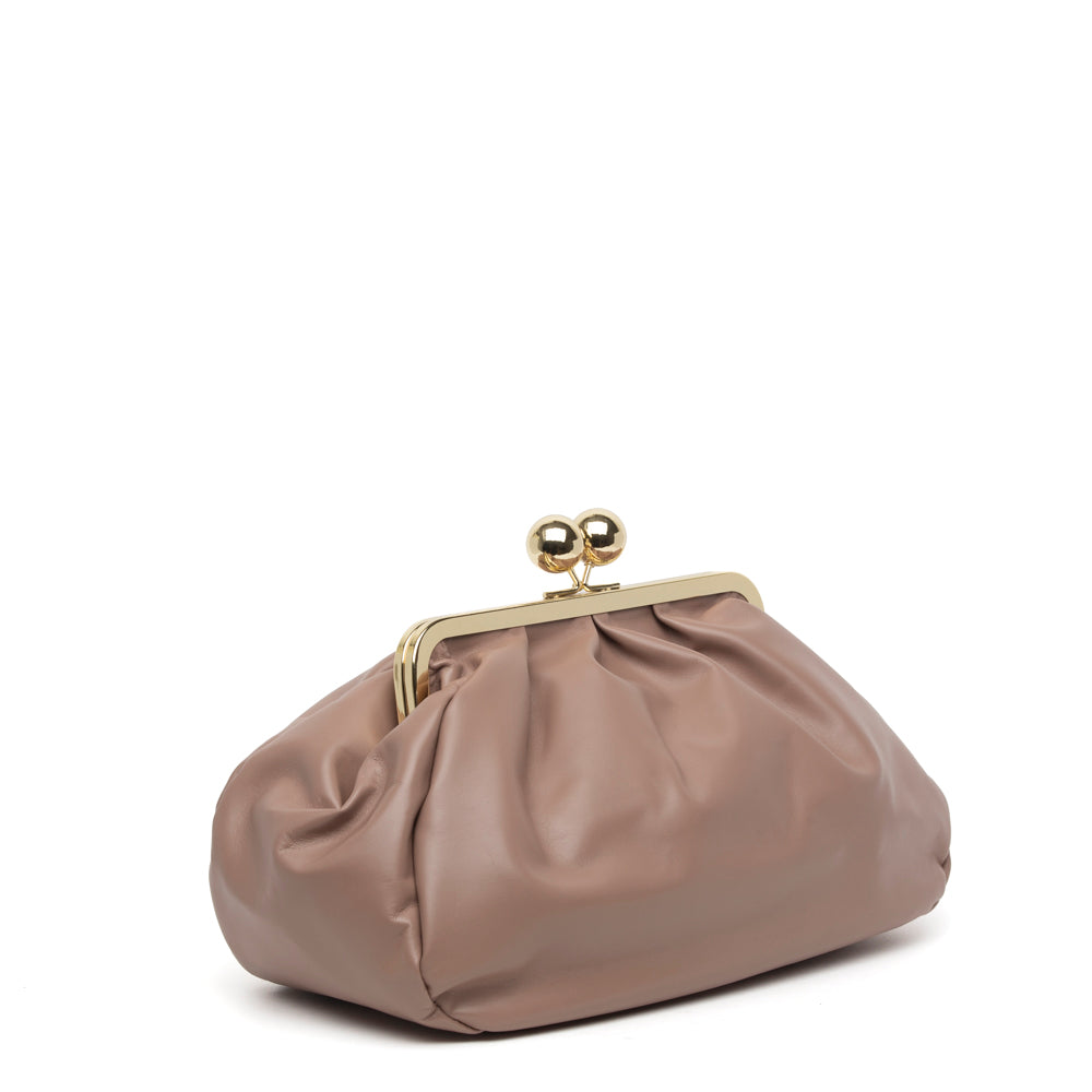 Borsa pasticcino in ecopelle rosa antico.