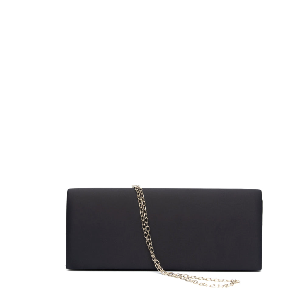 Pochette elegante in raso blu