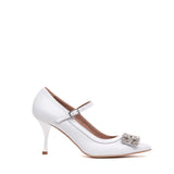 Décolleté Sposa Mary Jane con accessorio cristallo.