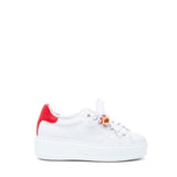 Sneakers in pelle bianca con fondo volume.