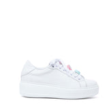 Sneakers in pelle bianca con fondo volume.