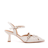 Slingback in nappa burro con cinturino.