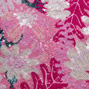Borsa Capri in paglia e paillettes rosa.