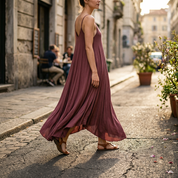 Abito volume in misto cotone.