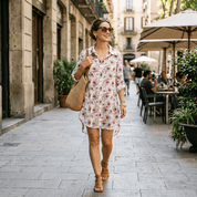 Abito camicia con stampa floreale - TreemmeCreazioni