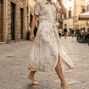 Abito camicia in fantasia floreale. - TreemmeCreazioni
