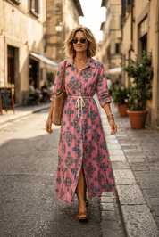 Abito camicia in fantasia in cotone. - TreemmeCreazioni