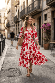 Abito camicia in fantasia in cotone. - TreemmeCreazioni