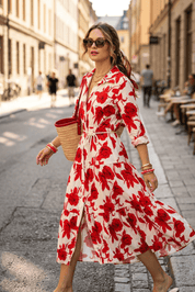 Abito camicia in fantasia in cotone. - TreemmeCreazioni