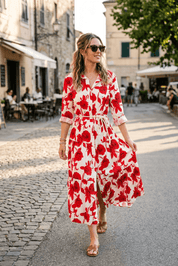 Abito camicia in fantasia in cotone. - TreemmeCreazioni