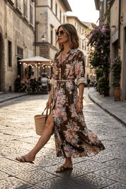 Abito camicia in fantasia in cotone. - TreemmeCreazioni