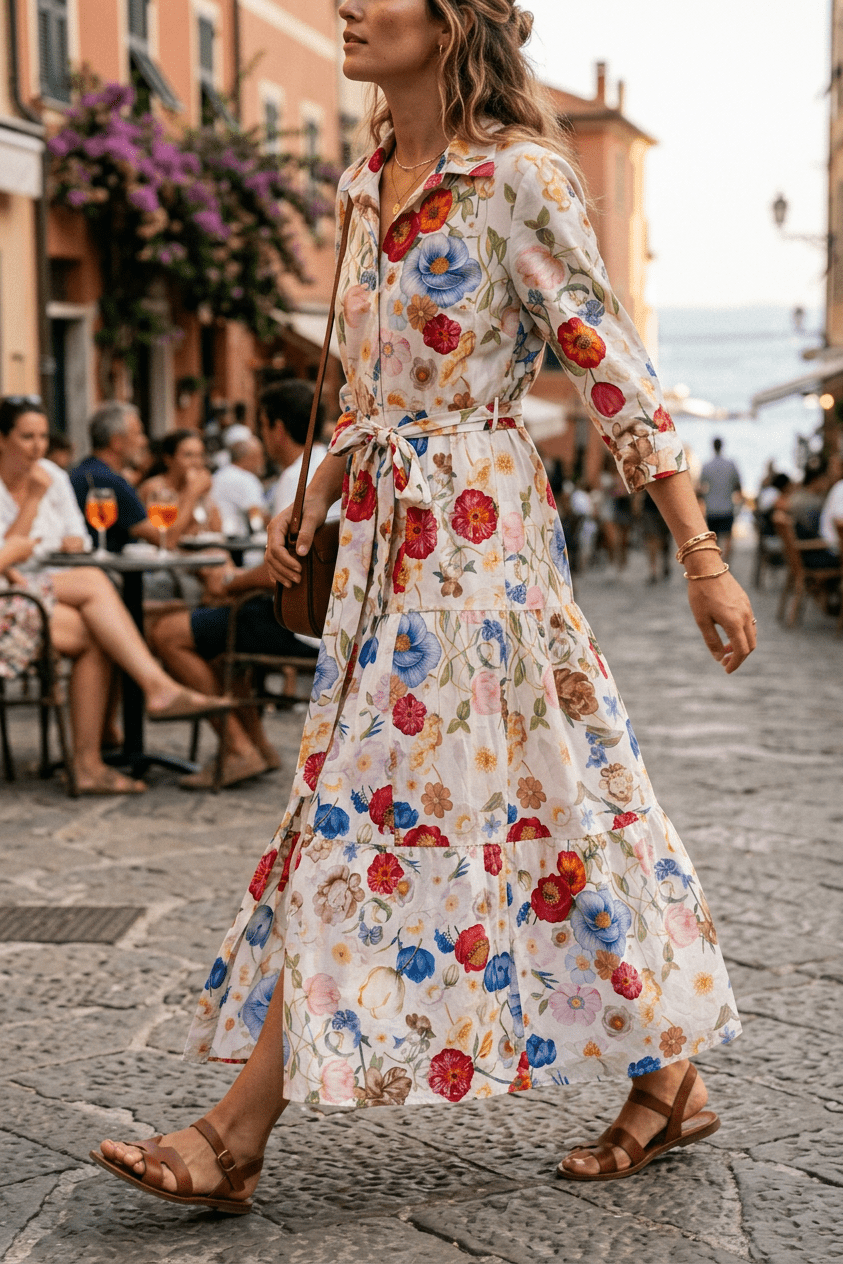 Abito camicia in fantasia. - TreemmeCreazioni