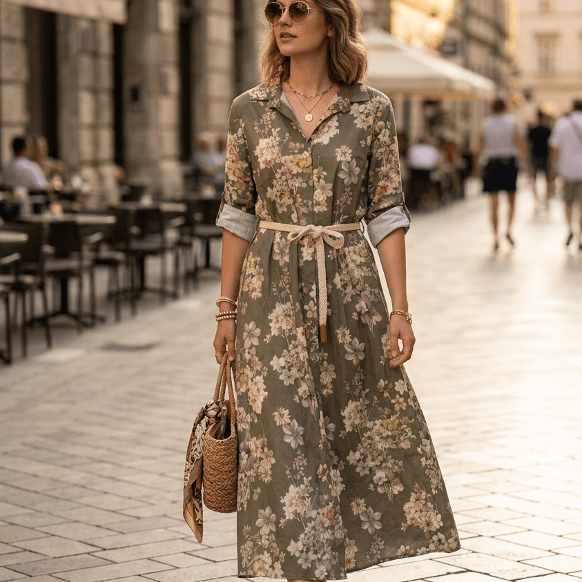 Abito camicia in fantasia. - TreemmeCreazioni