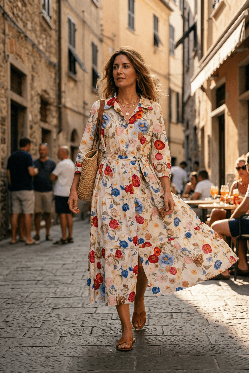 Abito camicia in fantasia. - TreemmeCreazioni