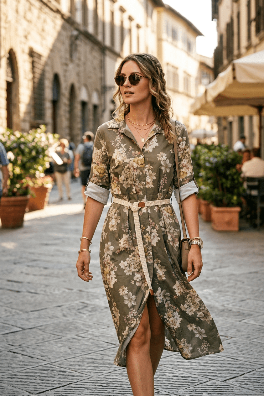 Abito camicia in fantasia. - TreemmeCreazioni