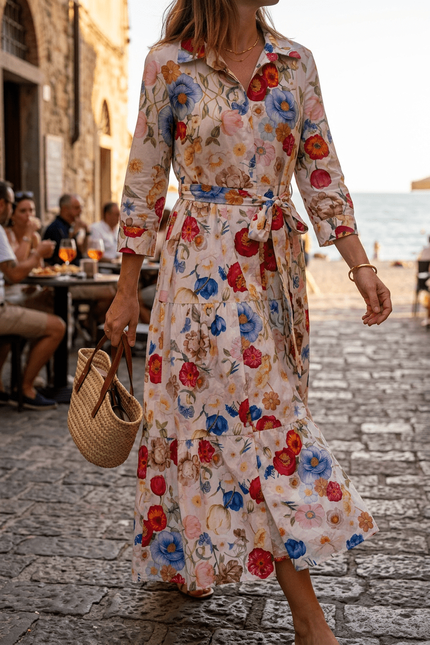 Abito camicia in fantasia. - TreemmeCreazioni