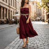 Abito rosso india in cotone.