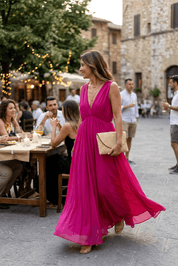 Abito stile impero color fuxia. - TreemmeCreazioni