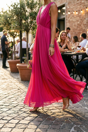 Abito stile impero color fuxia. - TreemmeCreazioni