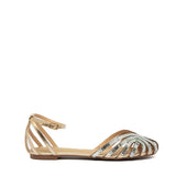 Ballerina a ragnetto dorata con cristalli