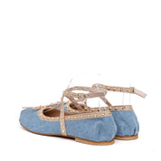 Ballerina in denim con profili in nappa. - TreemmeCreazioni