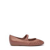 Ballerina ruches in nappa rosa antico