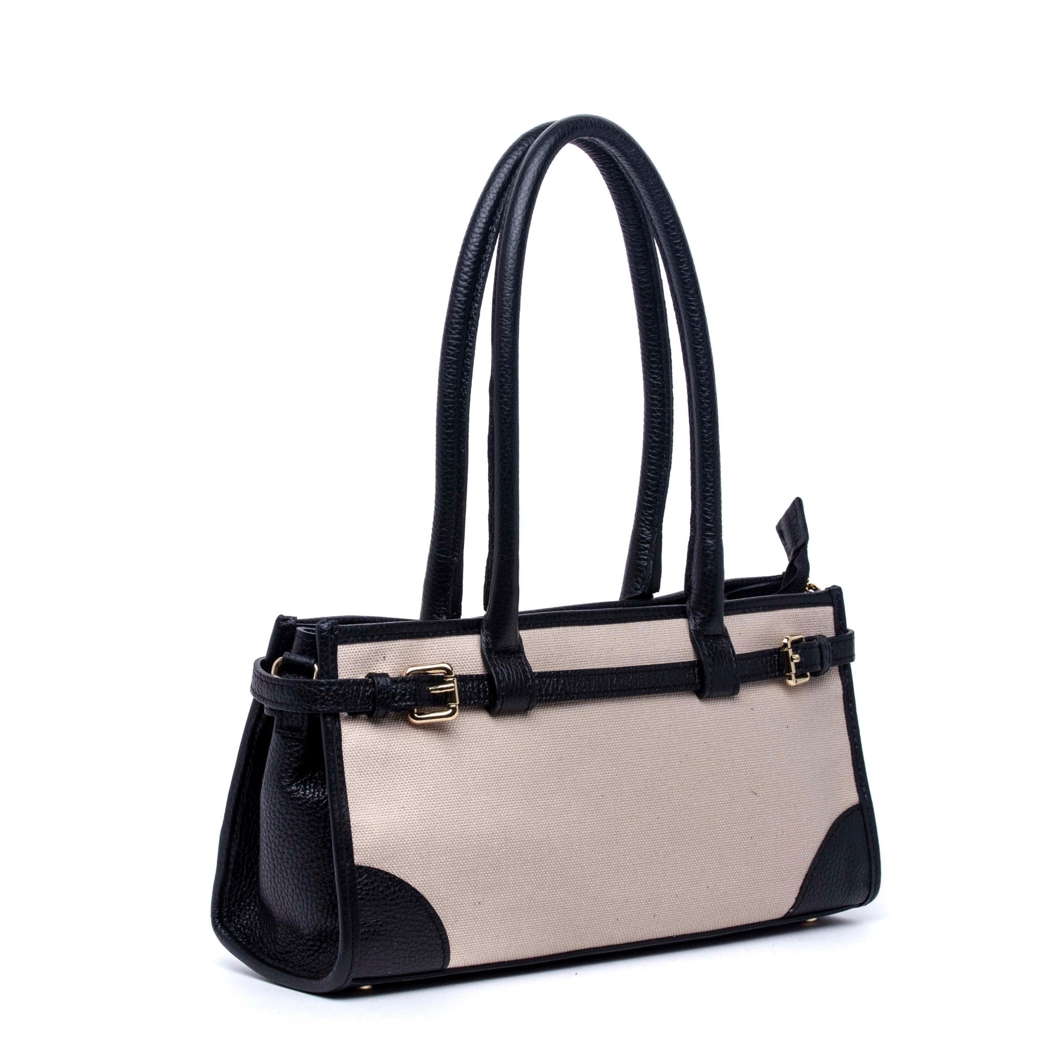 Bauletto in canvas e pelle. - TreemmeCreazioni