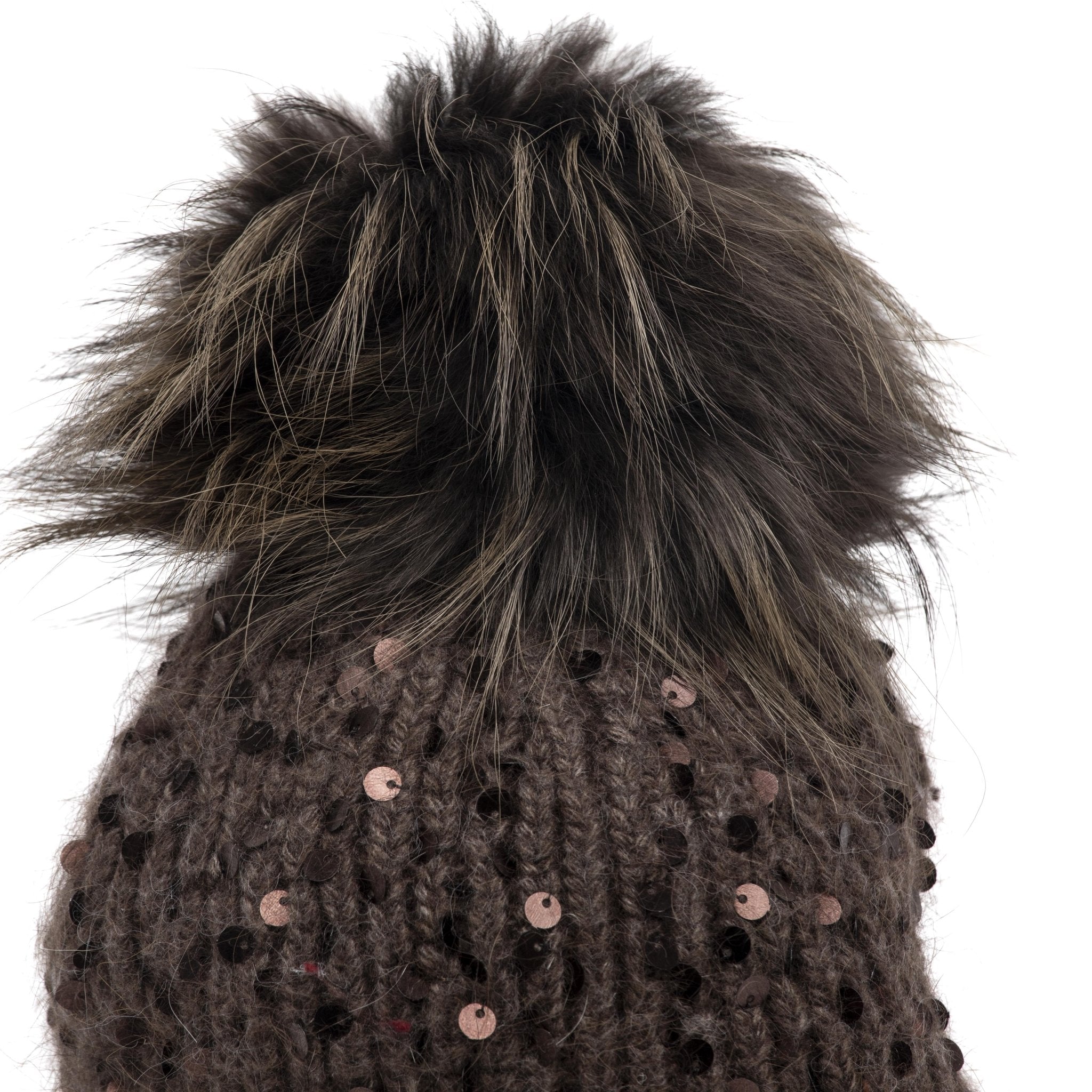 Berretto con paillettes e pon - pon. - TreemmeCreazioni