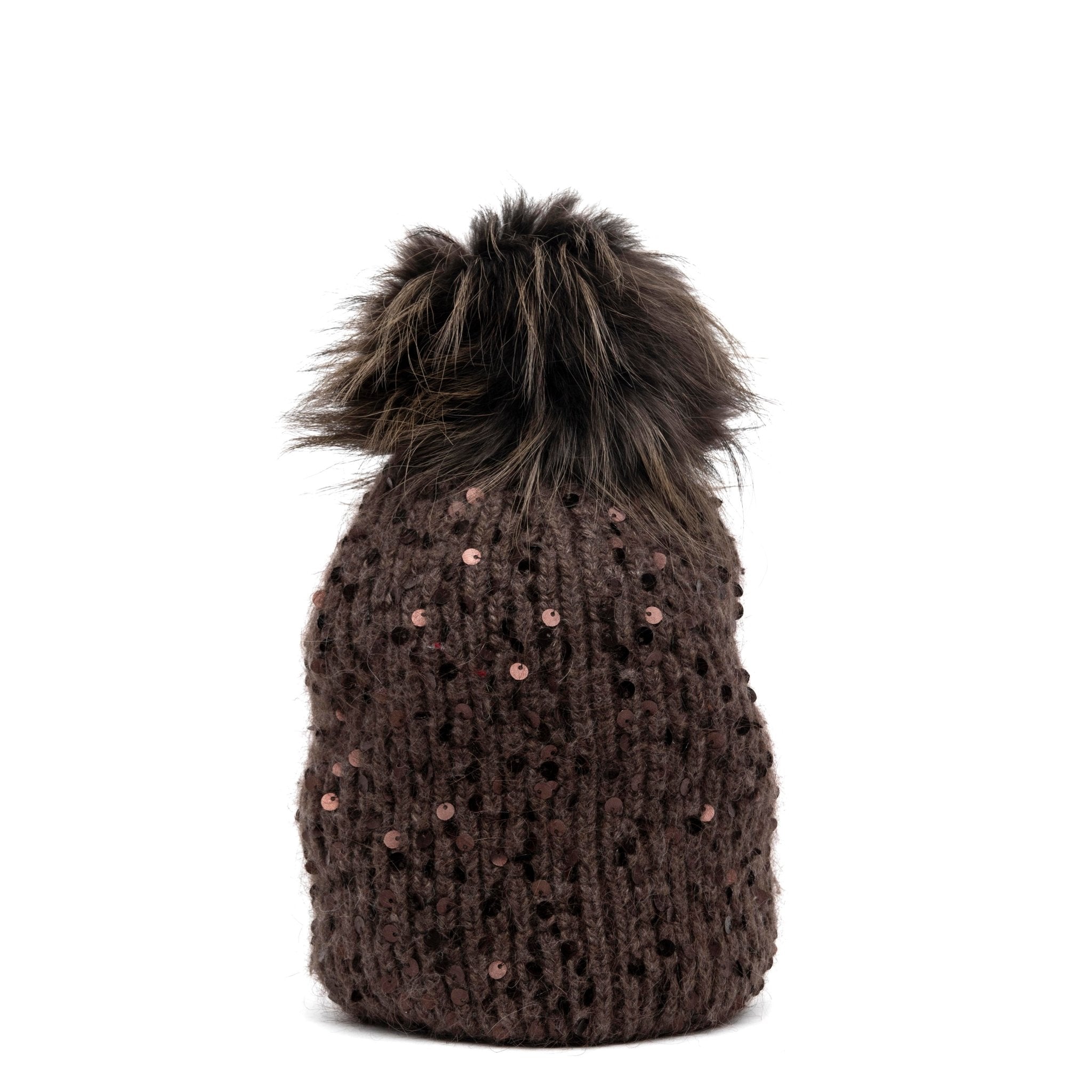 Berretto con paillettes e pon - pon. - TreemmeCreazioni