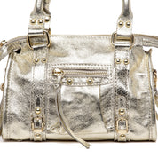 Borsa a bauletto city in pelle laminata platino. - TreemmeCreazioni