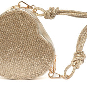Borsa a forma di cuore con brillantini dorati - TreemmeCreazioni