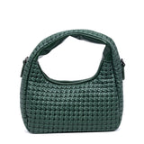 Borsa a mano effetto intrecciato.