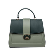 Borsa a mano in bicolore verde. - TreemmeCreazioni