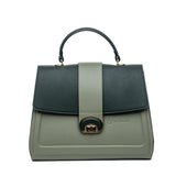 Borsa a mano in bicolore verde.