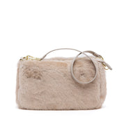 Borsa a mano in eco pelliccia burro. - TreemmeCreazioni