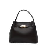 Borsa a mano in ecopelle cioccolato.