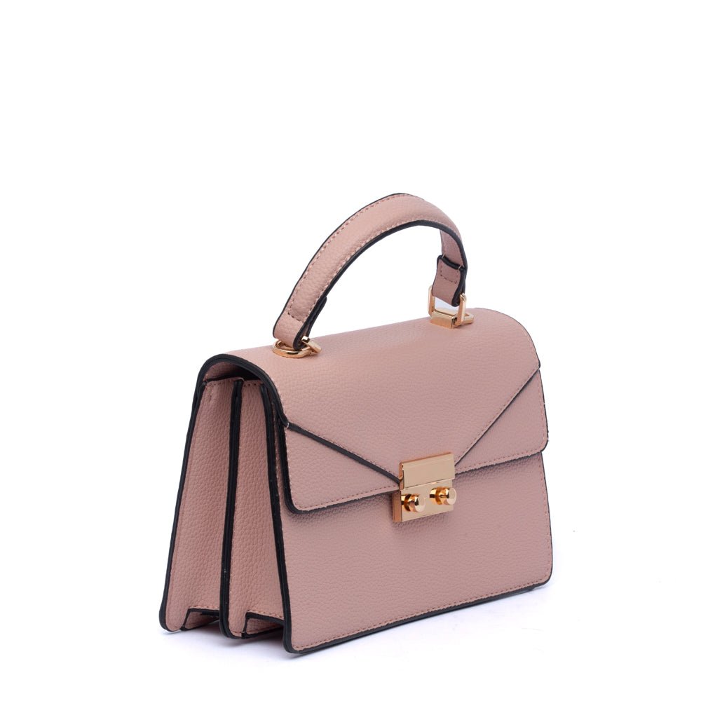 Borsa a mano in ecopelle rosa antico - TreemmeCreazioni