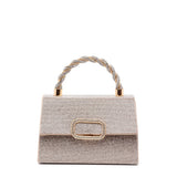 Borsa a mano in micro strass.