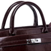 Borsa a mano in naplak marrone. - TreemmeCreazioni