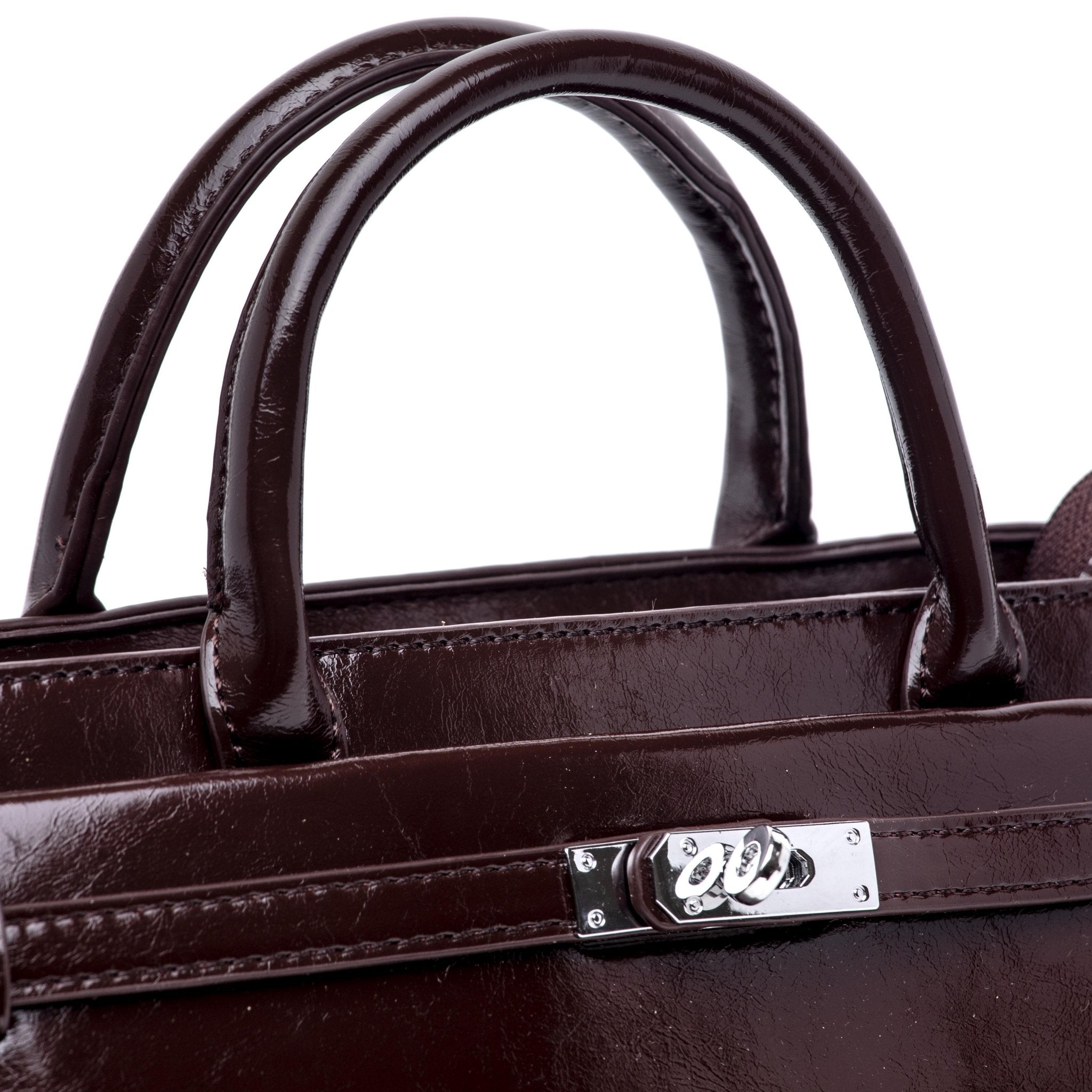 Borsa a mano in naplak marrone. - TreemmeCreazioni