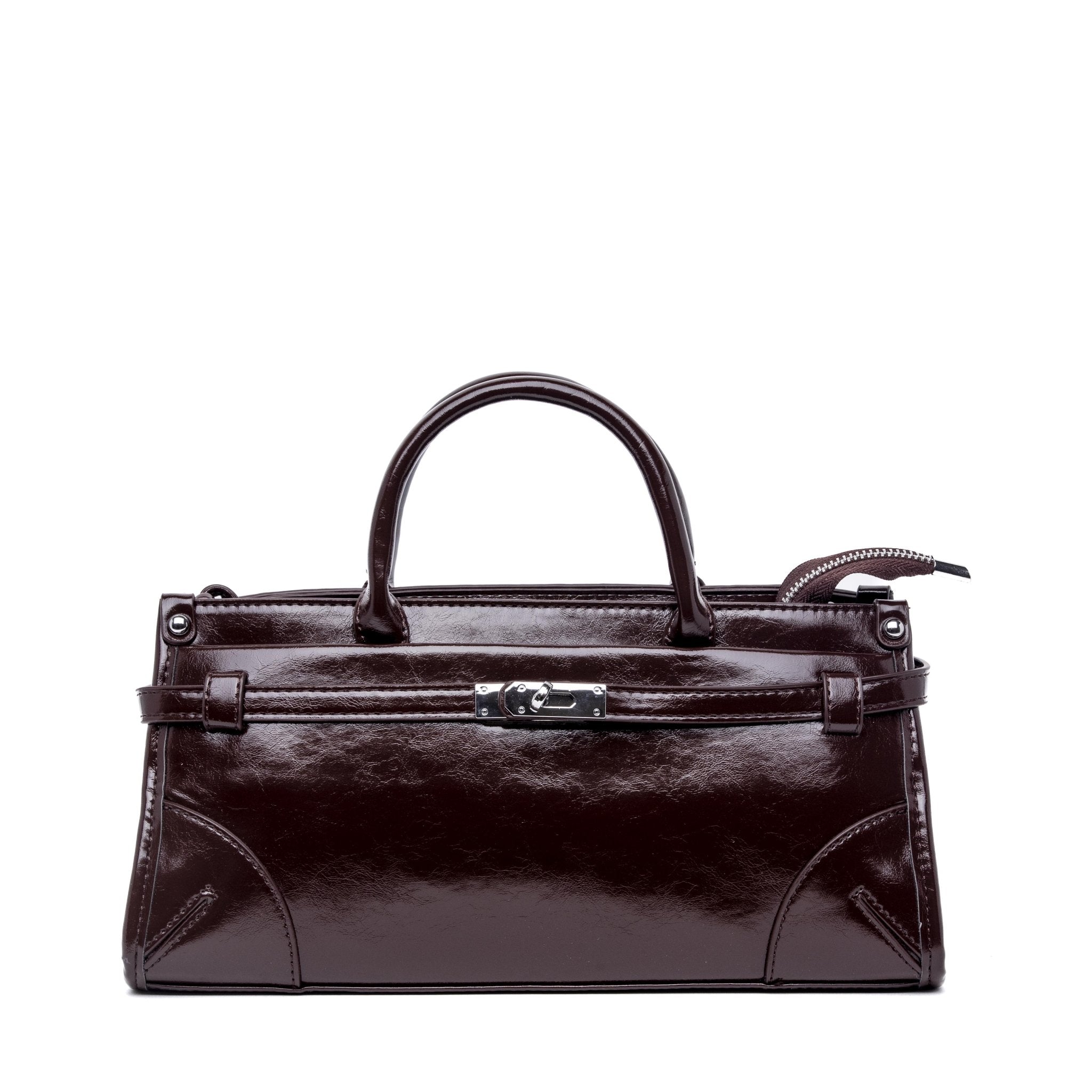 Borsa a mano in naplak marrone. - TreemmeCreazioni