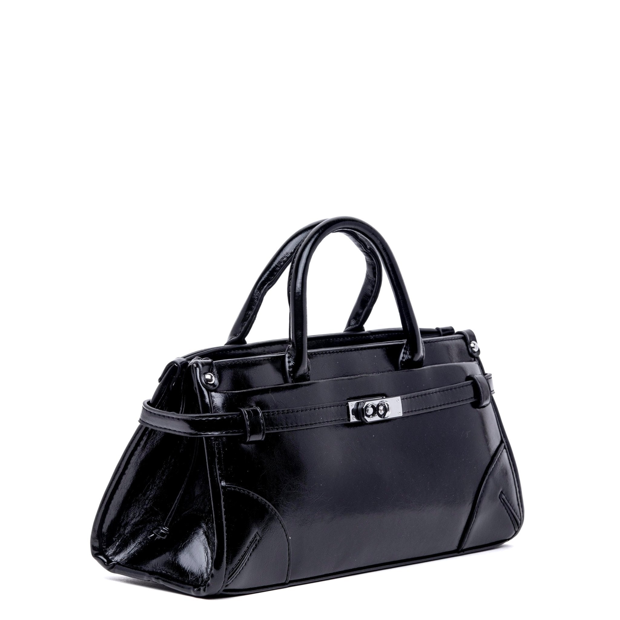 Borsa a mano in naplak nero. - TreemmeCreazioni