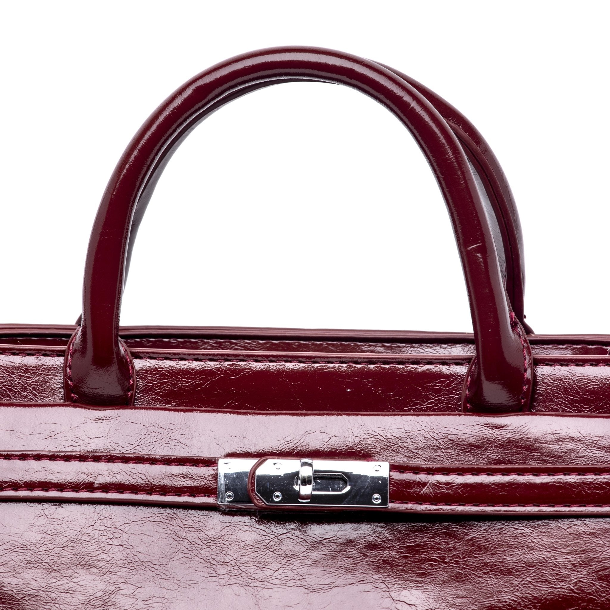 Borsa a mano in naplak rosso rubino. - TreemmeCreazioni