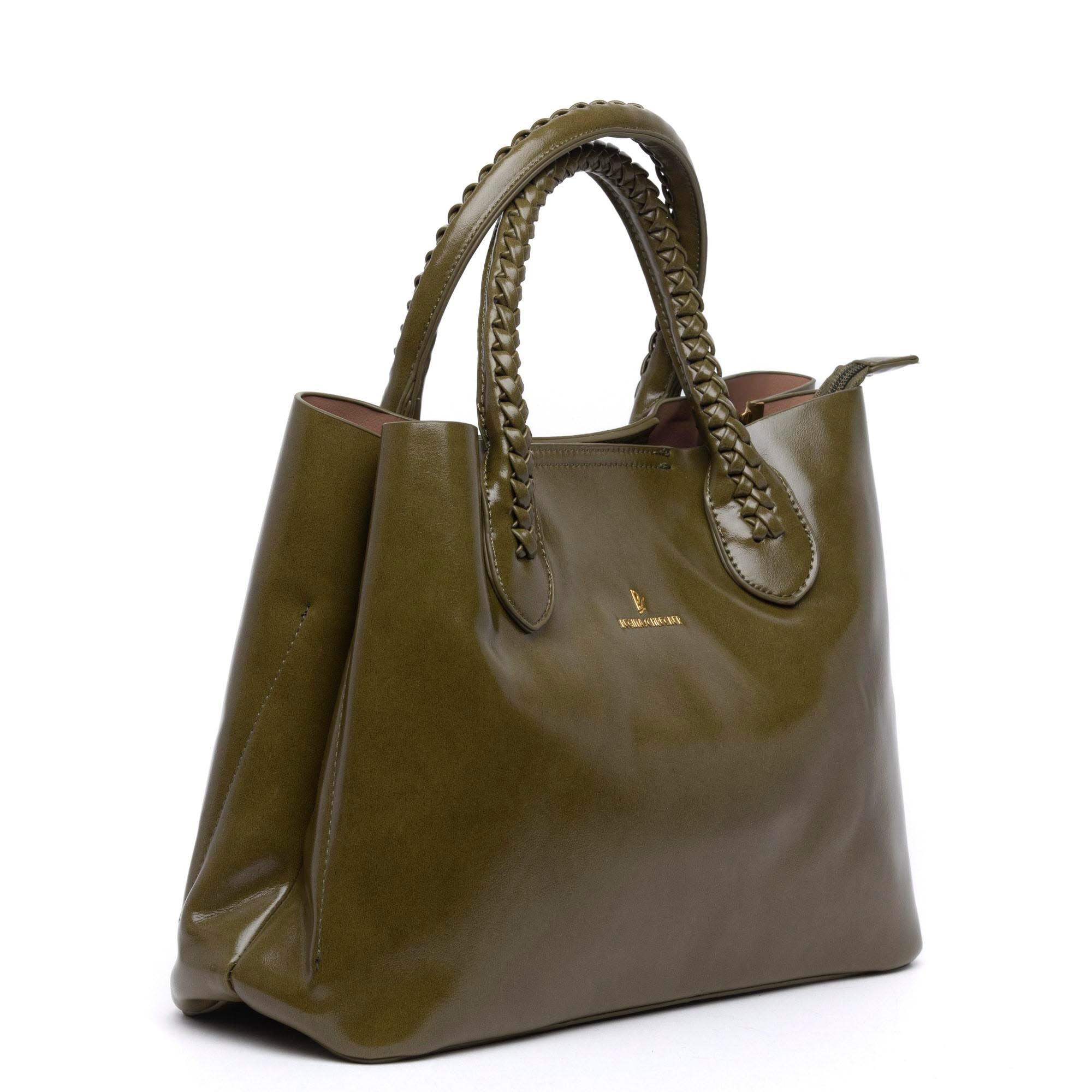 Borsa a mano in naplak verde. - TreemmeCreazioni