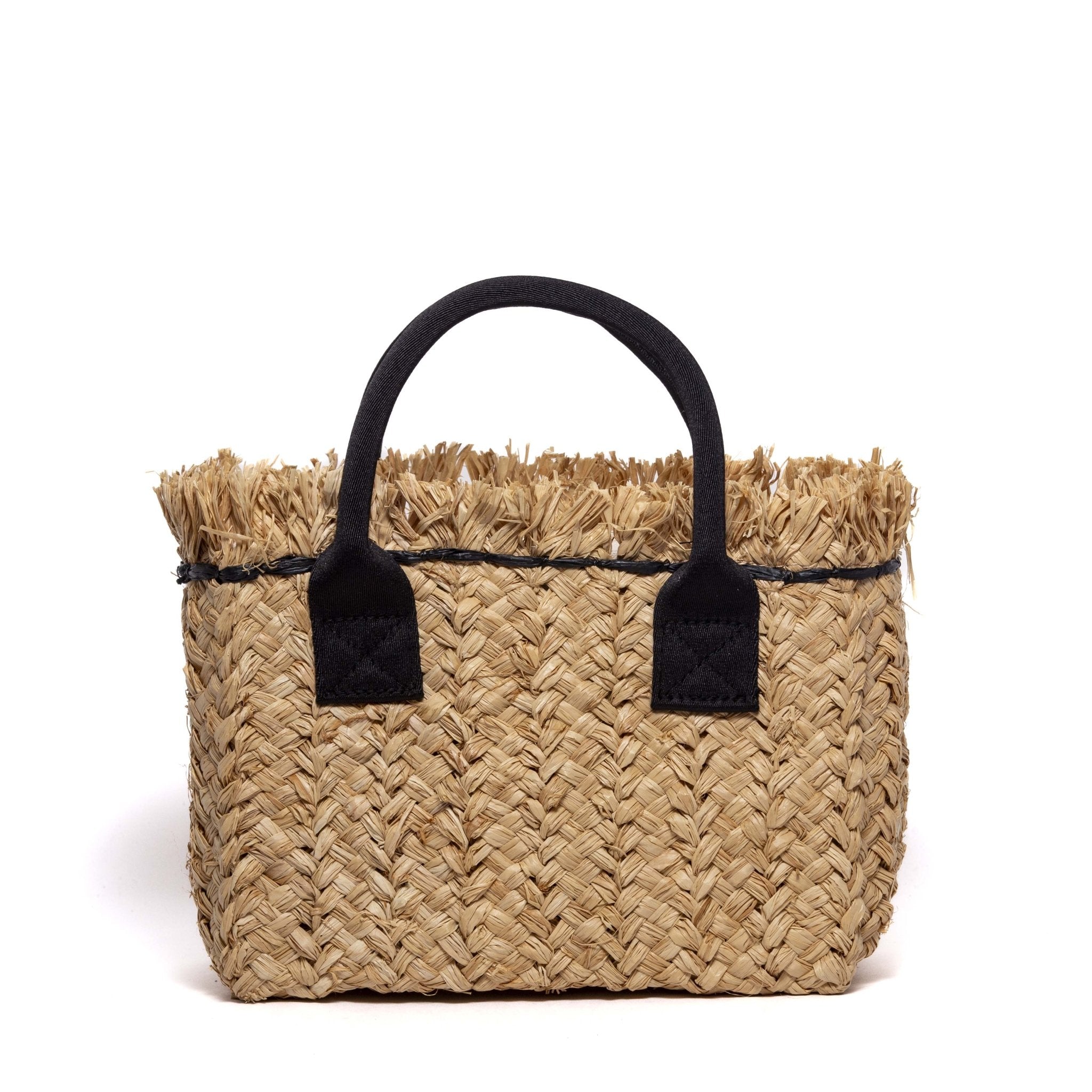 Borsa a mano in rafia naturale. - TreemmeCreazioni