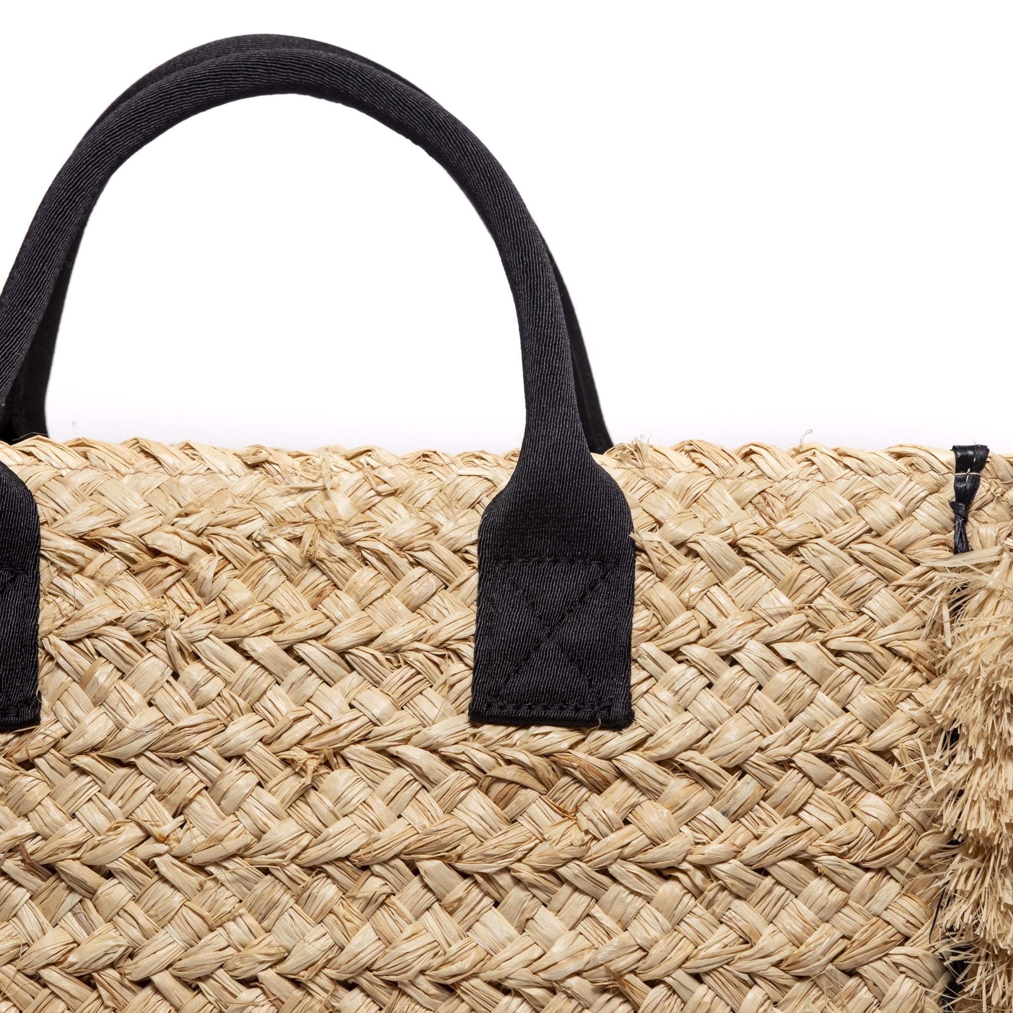 Borsa a mano in rafia naturale. - TreemmeCreazioni