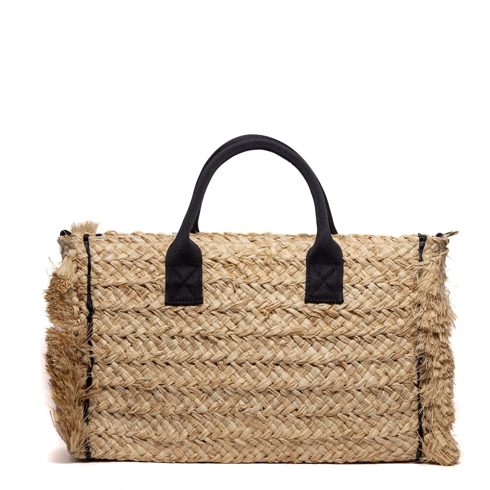 Borsa a mano in rafia naturale. - TreemmeCreazioni