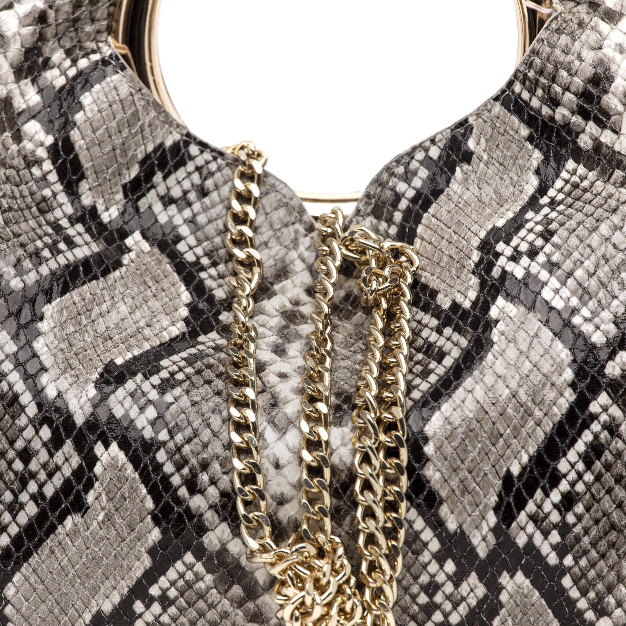 Borsa a mano in stampa pitonato roccia. - TreemmeCreazioni