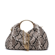 Borsa a mano in stampa pitonato roccia. - TreemmeCreazioni